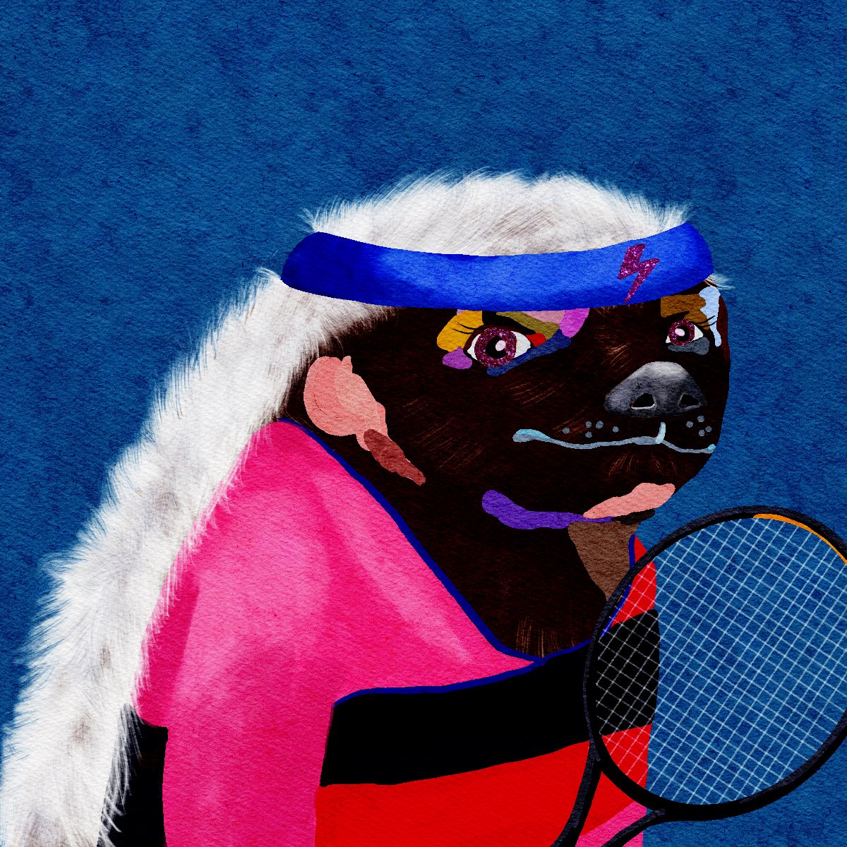 She’s won more Grand Slam singles titles than any other woman or man during the open era… so we had to make her a badass Honey Badger! The Serena badger serves and SERVES HUNNY! 🐾✨🎾