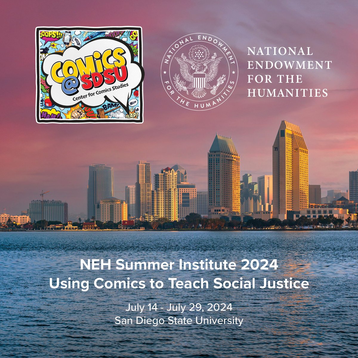 In case you haven't heard, we're hosting an NEH Summer Institute for K-12 Teachers in 2024.  

Learn more about the program and application here: comics.sdsu.edu/neh-summer2024
(applications due on March 5, 11:59 p.m.)