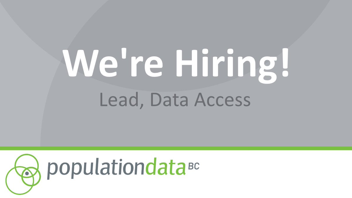 Population Data BC (@popdatabc) on Twitter photo Do you have proven team leadership skills and experience in #populationhealth research, data access, project design and management? If so, we are looking for a Lead for our Data Access team and it might be you! ow.ly/Aehe50Qz03h <a href="/hdrn_rrds/">HDRN Canada - RRDS Canada</a> Do you have proven team leadership skills and experience in #populationhealth research, data access, project design and management? If so, we are looking for a Lead for our Data Access team and it might be you! ow.ly/Aehe50Qz03h <a href="/hdrn_rrds/">HDRN Canada - RRDS Canada</a>