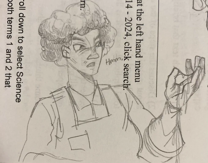 Orpheus doing scientific research in the lush caves (they/them) 