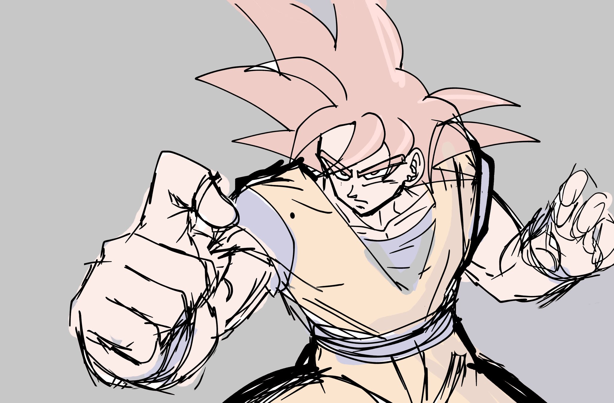 How To Draw Goku Ssg [OC] Goku SSG End Of Z Gi Drawing : Dbz