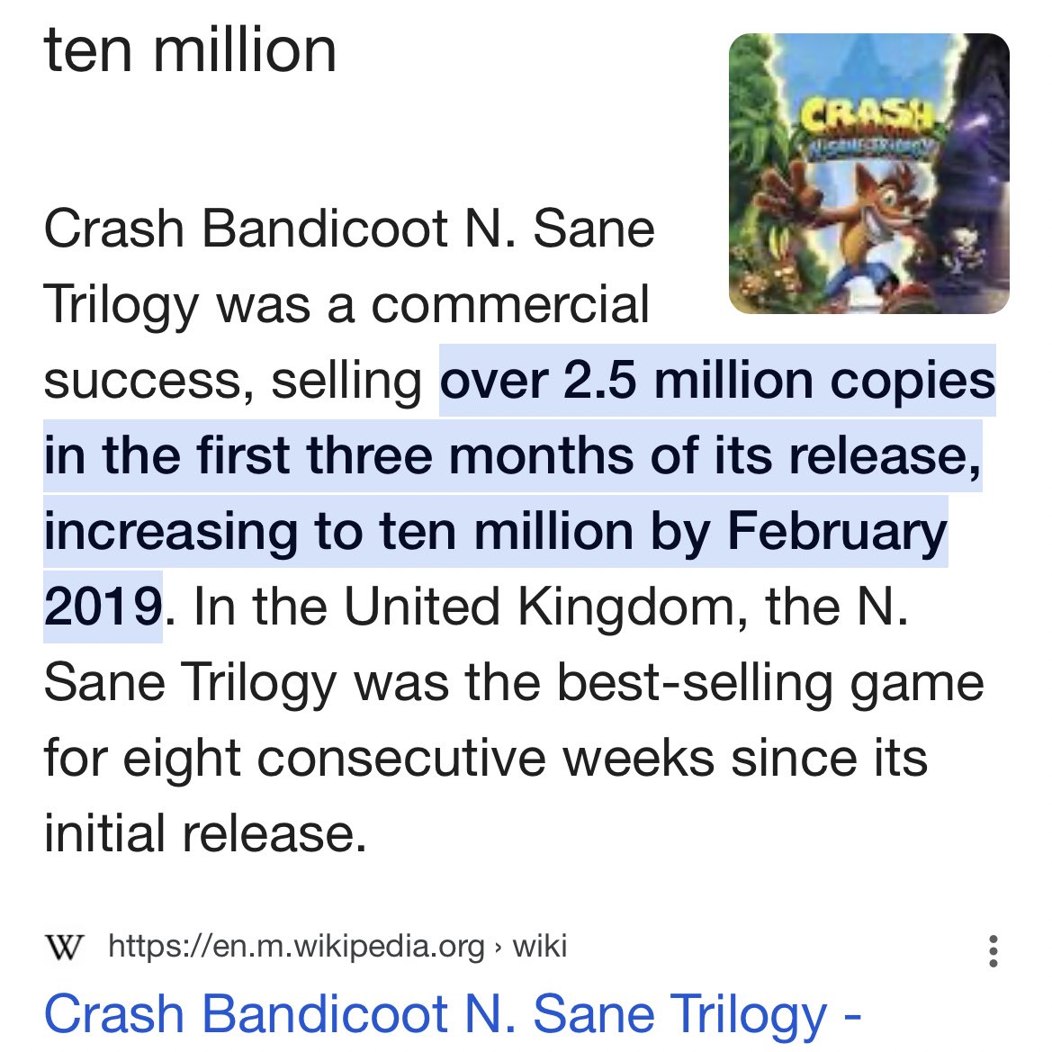 Crash Bandicoot N Sane Trilogy' Has Sold Over 2.5 Million Copies On PS4