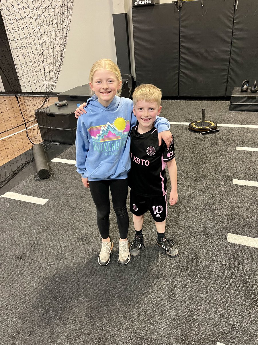 That sled in the background never stood a chance with these two! 😎

Owen and Reese CRUSHED their workout! 

Owen wins BEST jersey of the day!
#LeoMessiInTheHouse