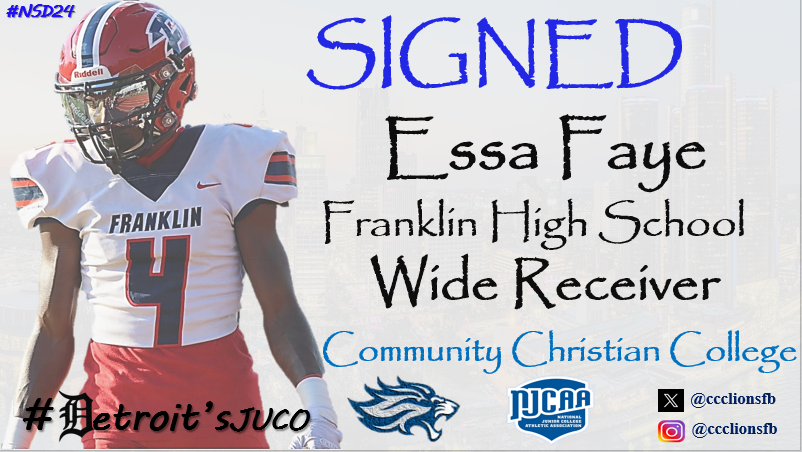 CCCLionsFB's tweet photo. Welcome to the family, Essa!

#DetroitsJUCO #WithDetroit https://t.co/jm2pkgFMB4