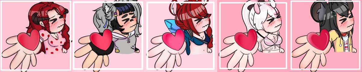 SO MANY CUTIES! Please enjoy these completed YCH emotes <3 More to come as well. I just hit the requirements to be verified on VGen, thank you everyone for your comms!!