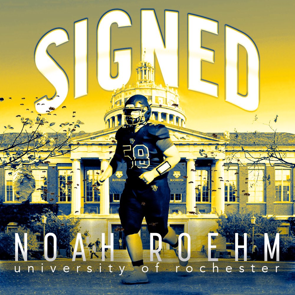 Congratulations to <a href="/Center_Nome/">Noah Roehm</a> on signing with <a href="/UofRFootball/">Rochester Football</a> <a href="/UofRathletics/">Rochester Athletics</a> you’ve grown on and off the field and now it’s your turn to put the world on notice! You’re always welcome back to The Valley! <a href="/ChadMartinovich/">Chad Martinovich</a> <a href="/CoachBrettMyers/">Brett Myers</a> #ROC #TheValley