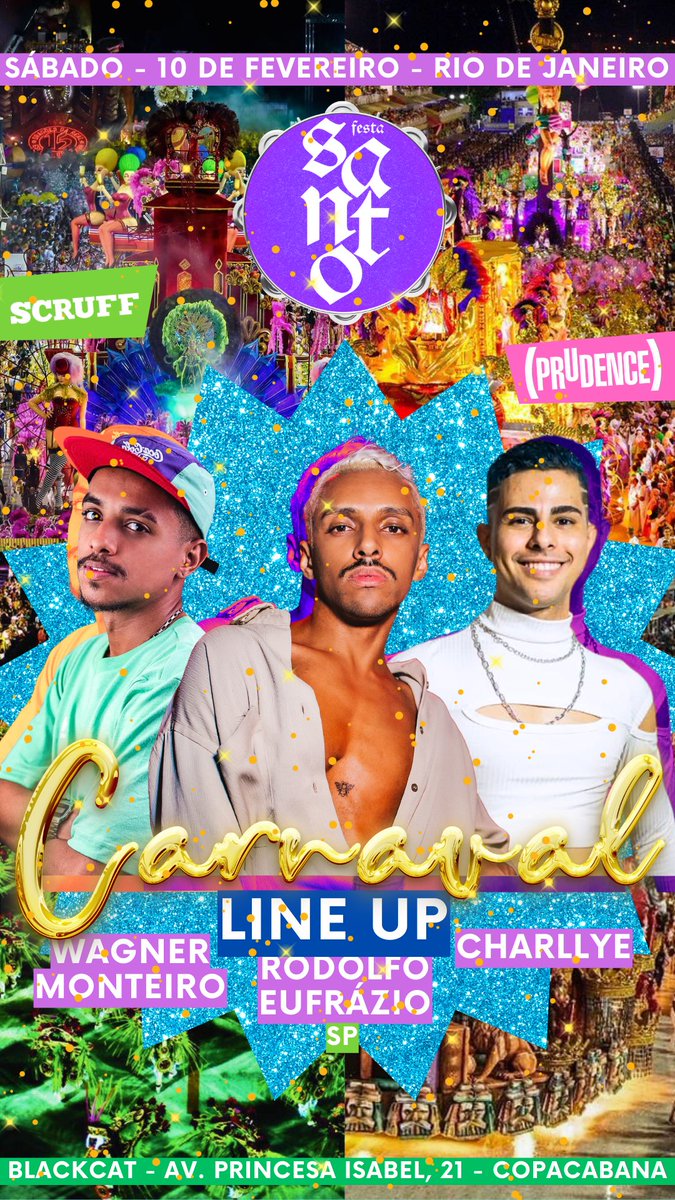 FestaSanto's tweet photo. Rio, faltam 3 dias para esquentarmos o @BarBlackCat em pleno sábado de carnaval! 

Pegue a sua cortesia: https://t.co/hVuonxJ0Ut

SANTO, SÁLVAME! 

🥵

Apoio: @scruffbrazil @oficialprudence 

#festasanto #riodejaneiro #carnaval #scruff #prudence #festa @waguinn_ https://t.co/LRZmenMv8V