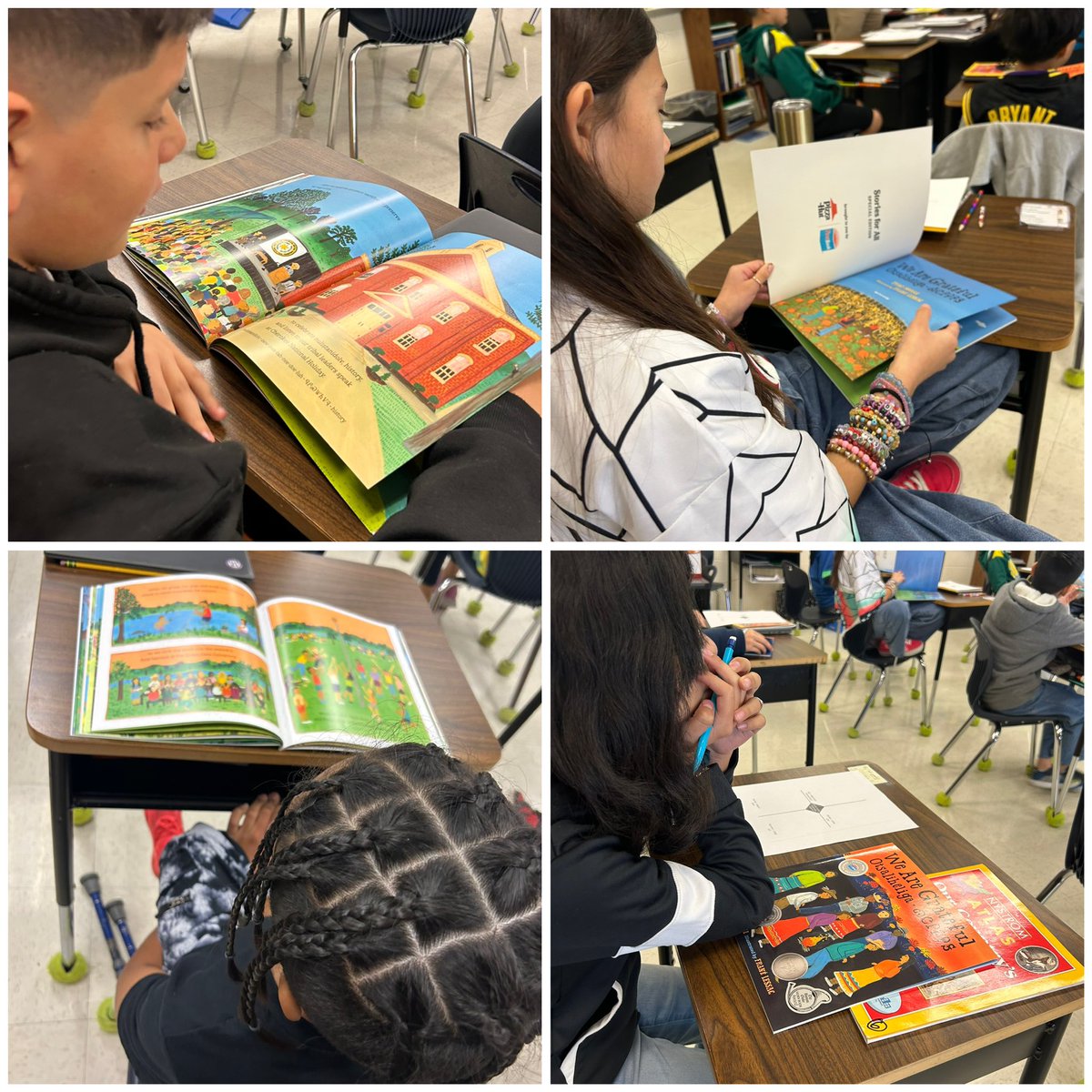 Thanks @leadersreadersn and @FirstBookSA for making #WorldReadAloudDay the BEST by gifting our @NISDFields 5th graders a copy of today’s book. We listened to an author intro & enhanced read aloud by @epic4kids & did a gratitude activity based on Cherokee Nation’s otsaliheliga.