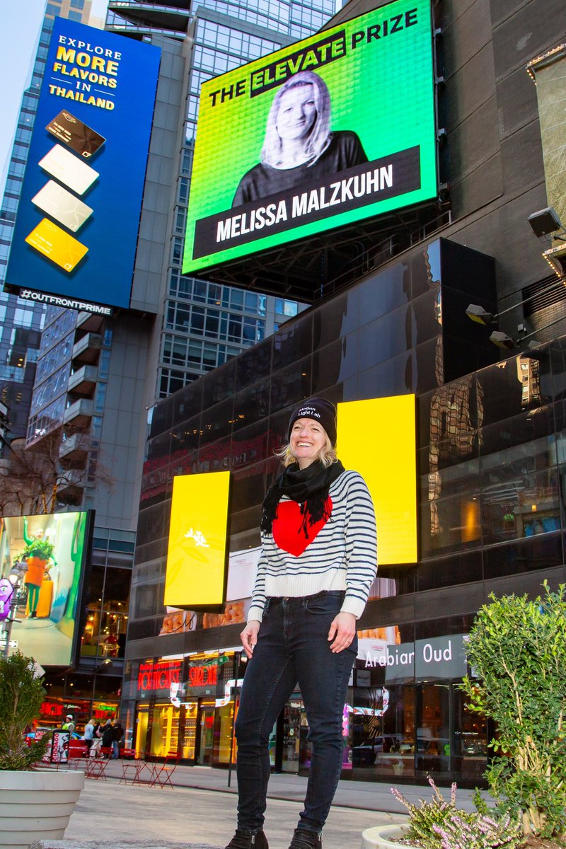 More surreal moments from our Times Square billboard as we announced our 2024 Elevate Prize winners!

Such an honor to see 2 winners, <a href="/mezmalz/">melissa malzkuhn</a> from <a href="/motionlightlab/">Motion Light Lab</a> &amp; <a href="/danielforkkio/">Daniel Forkkio</a> from <a href="/werepjustice/">Represent Justice</a>, saw themselves on a billboard representing their incredible organizations!