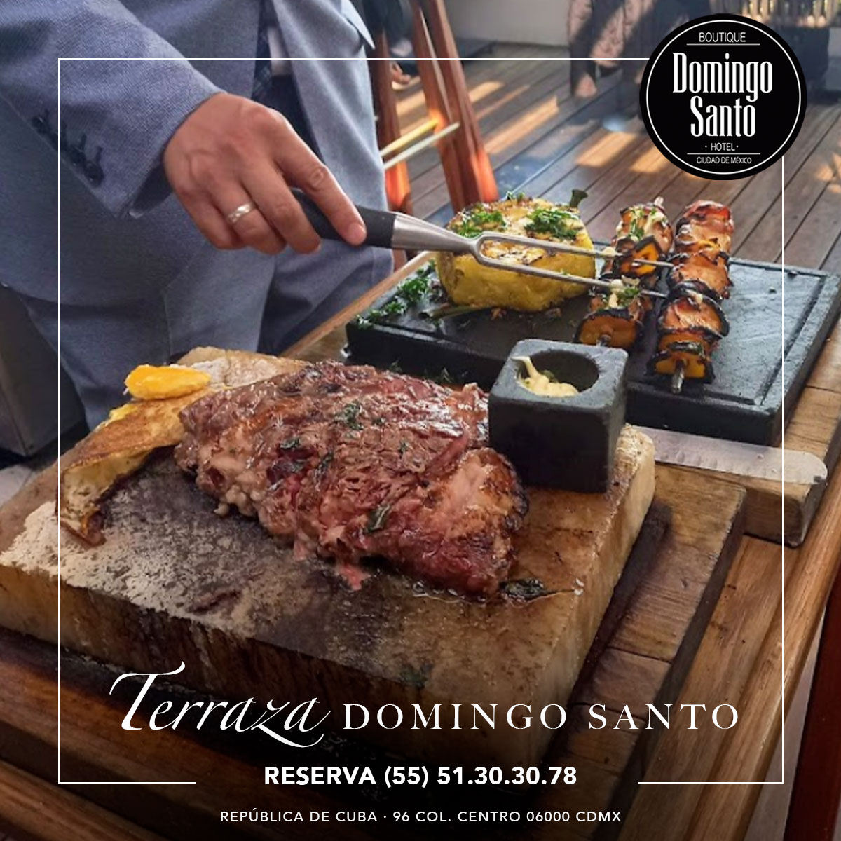 ¡Disfruta de nuestro cortes de carne en la Terraza Domingo  Santo!  Acompáñanos Reservaya Whatsapp (55) 5130-3078. Dirección: República de Cuba 96 col. Centro Cdmx #terrazadomingosanto #Miercoles