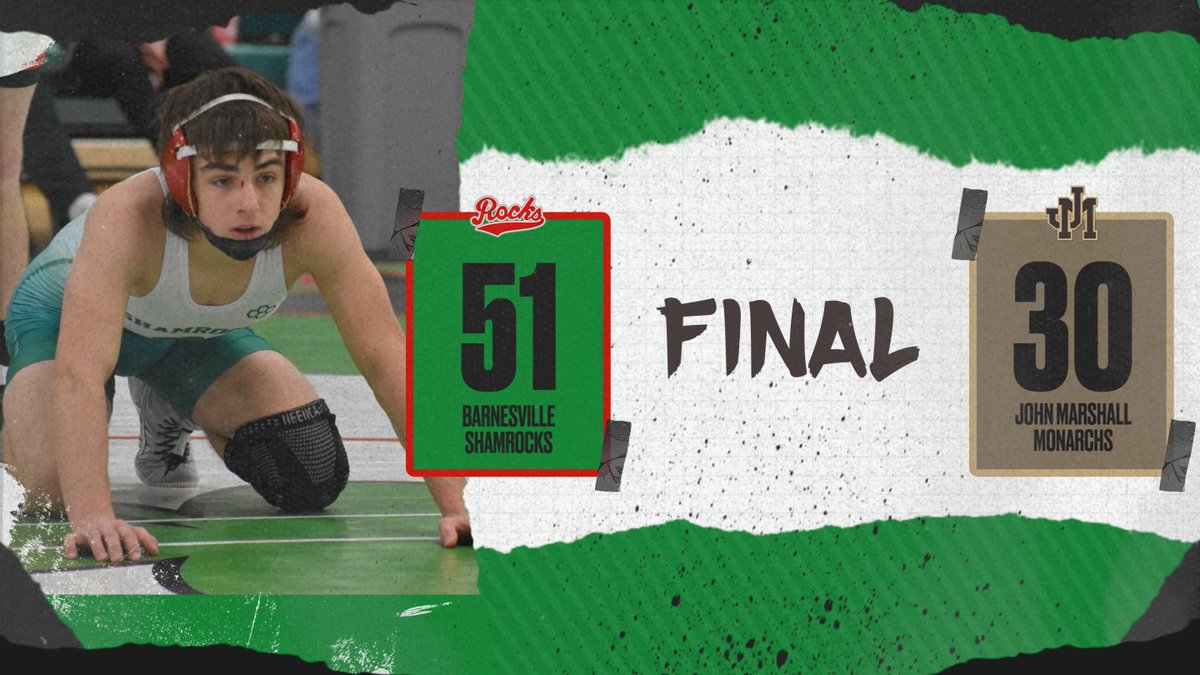 Shamrock wrestlers defeat John Marshall. ☘️🤼‍♂️

#GoRocks
