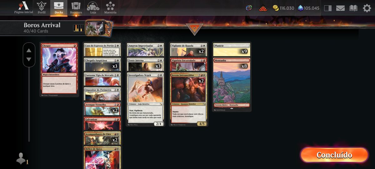 🏆 com Boros Aggro. De longe, nosso melhor deck até agora. Socado de cartas boas. Remoção na medida. youtu.be/9z9ohjwTqIA?si… #MTGKarlov #mtg #mtga #MTGMKM #MagicTheGathering @fireshoes @ArenaDraftlists