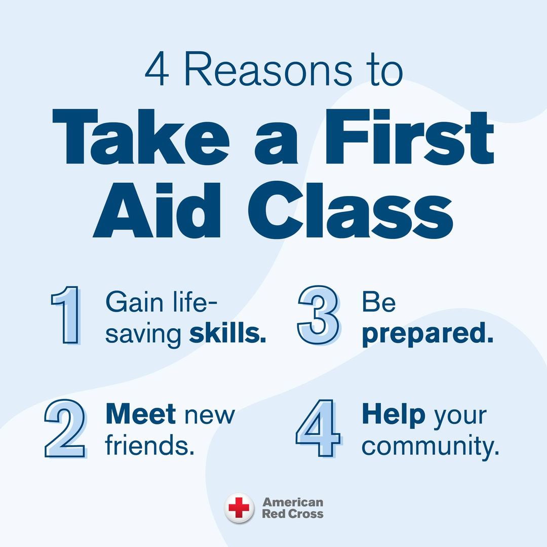 ARCfanHQ's tweet image. Expand your skillset by taking a first aid class. You will: 

🩹 Learn lifesaving skills.
🩹 Become prepared for emergencies.
🩹 Meet new people.
🩹 Give back to your community.

Find a Training Class:  redcross.org/take-a-class/f…

#BePrepared #KnowWhatToDo #TakeAClass