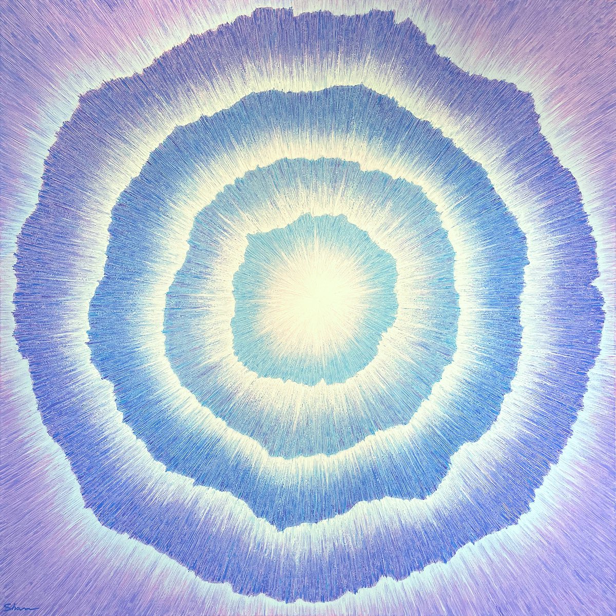 Shan Ogdemli, ‘Blue Supernova,’ 60 x 60 inches, acrylic and diatomaceous earth on canvas. Debuting at the Palm Beach Show, February 15 - 20, at the Beach Convention Center; Steidel Contemporary, Booth #438/539. I hope you’ll drop by if you’re in the area. #palmbeachshow