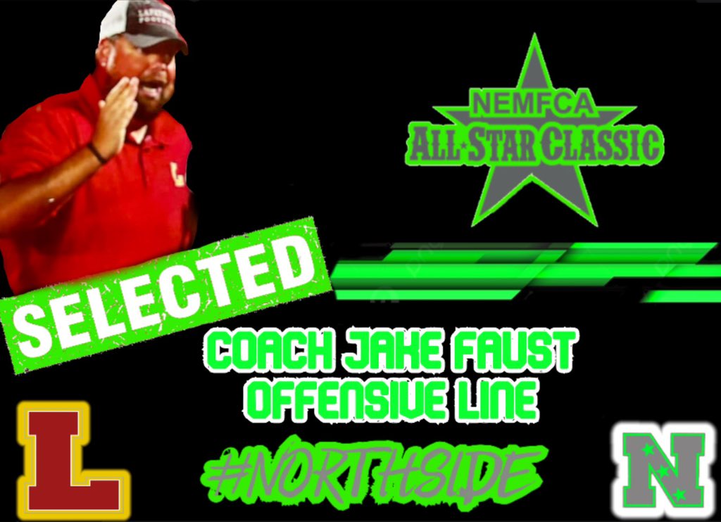 Jake Faust (@coachfaustol) on Twitter photo So excited to represent <a href="/LafCo_Football/">Lafayette Commodore Football</a> and the North Squad in the <a href="/NEMFCA2013/">Northeast Mississippi Football Coaches Assn.</a> All-Star Game this Spring! I am thankful for this opportunity and ready to get to work!!! So excited to represent <a href="/LafCo_Football/">Lafayette Commodore Football</a> and the North Squad in the <a href="/NEMFCA2013/">Northeast Mississippi Football Coaches Assn.</a> All-Star Game this Spring! I am thankful for this opportunity and ready to get to work!!!