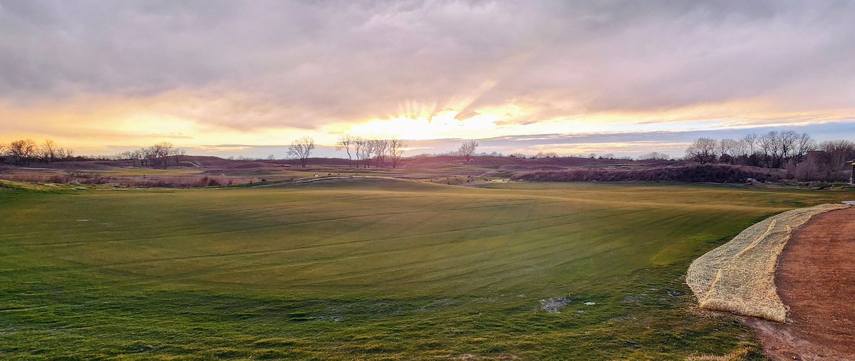 New putting green by the lodges coming in nicely!  <a href="/prairiedunescc/">Prairie Dunes</a>