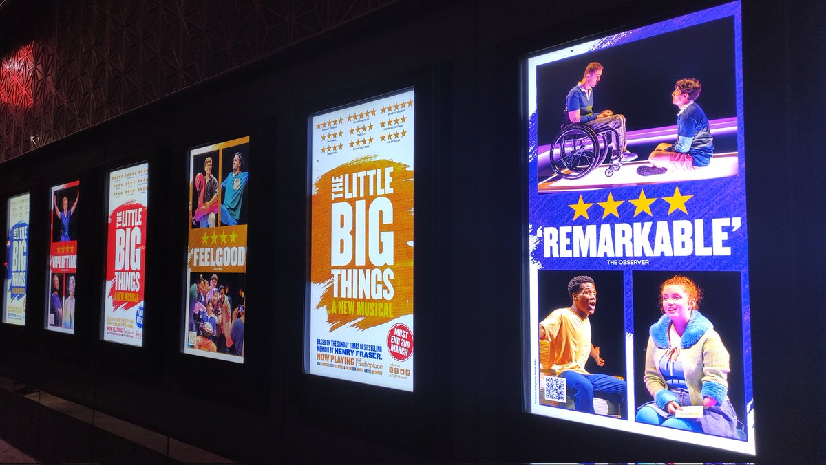 What a stunning, life-affirming production - <a href="/TLBTmusical/">The Little Big Things: A New Musical</a> . I can't believe we almost missed it yet have left the theatre tonight wondering if we'll ever see anything to top this.  <a href="/henryfraser0/">Henry Fraser</a> - thank you, so much.