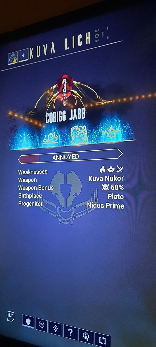 TheSniper1_LIVE's tweet photo. @PlayWarframe 
I might be late to the funny Kuva Lich names, but here is one of mine that I've vanquished during the Covid 19 Lockdown. https://t.co/uopx3T2BkE