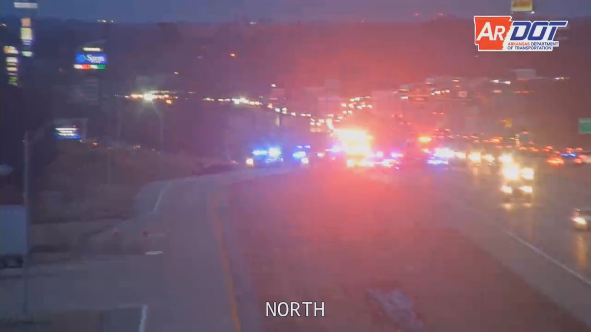 Police Incident on I-49 S near mm 71. All lanes are blocked except inside shoulder. Traffic backed up at least 5 miles. Find and alternate route if possible. #ARtraffic #NWAtraffic