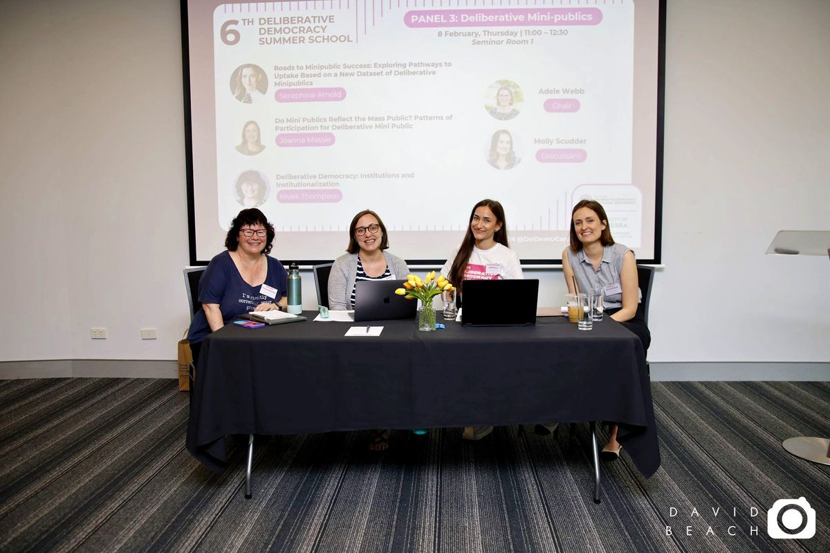 DelDemUCan (@deldemucan) on Twitter photo HAPPENING NOW 🥳Our only panel on Deliberative Mini-Publics featuring <a href="/NivekKThompson/">Nivek Thompson</a> <a href="/Joannacmassie/">Joanna Massie</a> <a href="/SeraphineArnold/">Seraphine Arnold</a> with the only and only <a href="/mollyscudder/">Molly Scudder</a> as discussant
#DelDem2024 HAPPENING NOW 🥳Our only panel on Deliberative Mini-Publics featuring <a href="/NivekKThompson/">Nivek Thompson</a> <a href="/Joannacmassie/">Joanna Massie</a> <a href="/SeraphineArnold/">Seraphine Arnold</a> with the only and only <a href="/mollyscudder/">Molly Scudder</a> as discussant
#DelDem2024