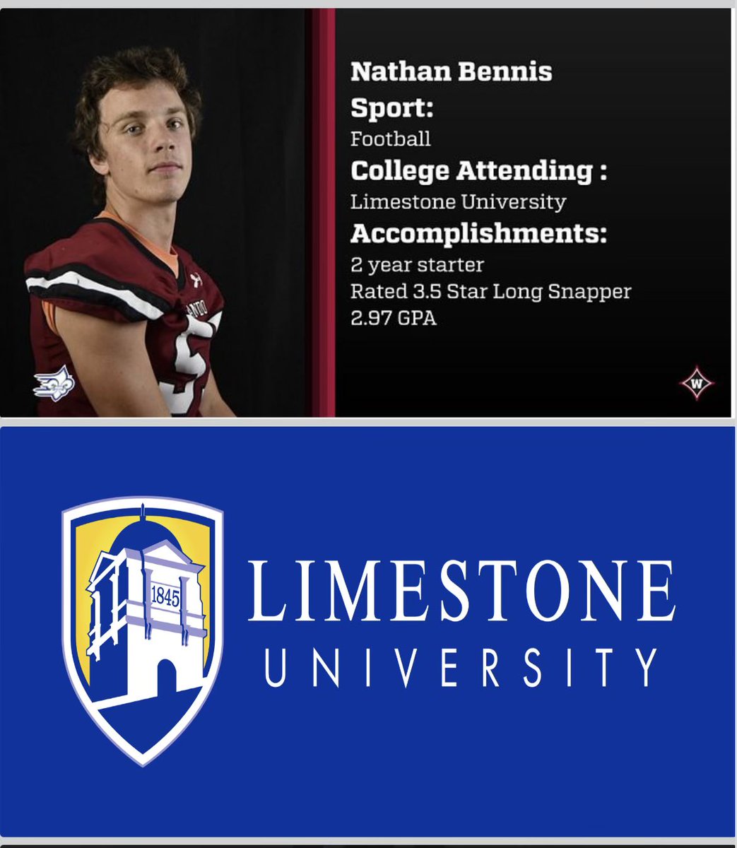 Congratulations to these Warriors on signing their NLI to continue their academic and athletic careers at the collegiate level. We are extremely proud of you!

Carter Adams -Anderson University
Jameson Bell -The Citadel
Nathan Bennis -Limestone University

#CHOP #WarriorMentality