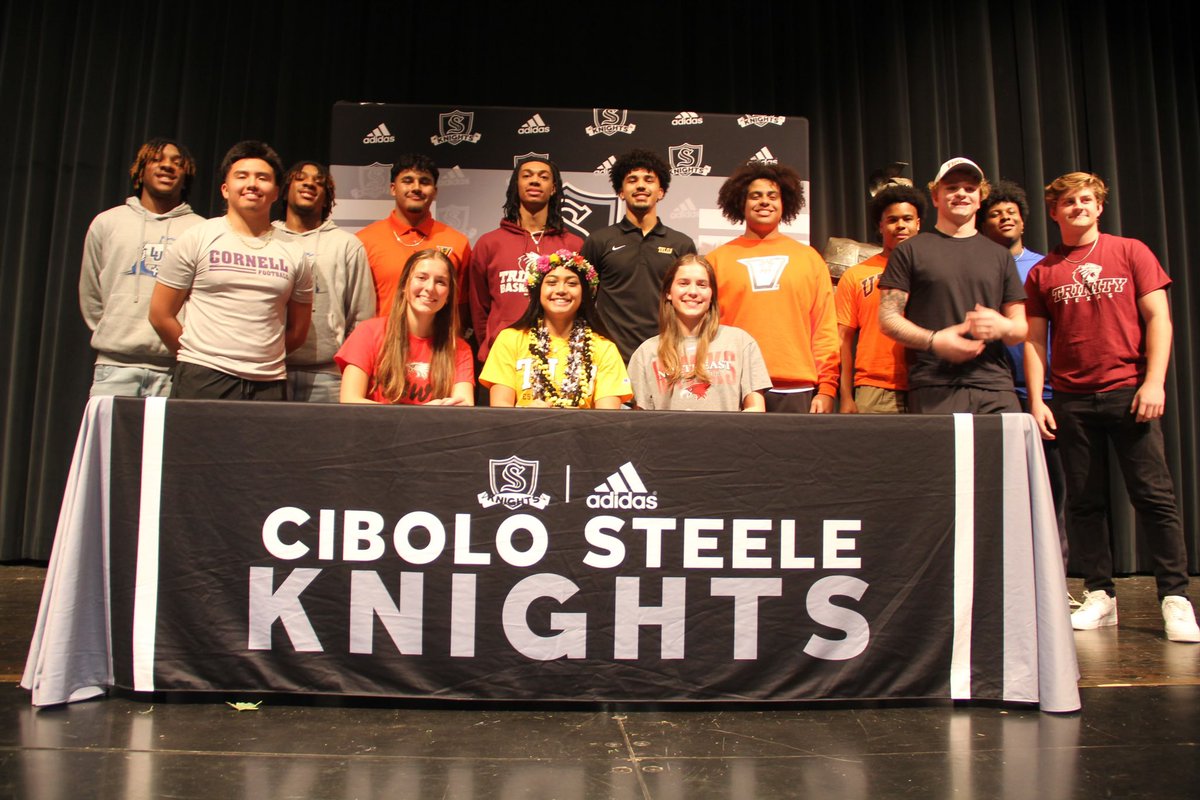 SteeleKnightsAthletics (@sk_athletic) on Twitter photo We are so proud of these Knights! All of these athletes signed their NLl to continue their academic and athletic careers. ⚔️🖤⚔️ <a href="/SteeleHoops/">Steele Basketball</a> <a href="/Football_Steele/">Cibolo Steele Football</a> <a href="/slkbasketball/">Steele Girls Bball</a> <a href="/LadySKsoccer/">Steele Lady Knights Soccer</a> We are so proud of these Knights! All of these athletes signed their NLl to continue their academic and athletic careers. ⚔️🖤⚔️ <a href="/SteeleHoops/">Steele Basketball</a> <a href="/Football_Steele/">Cibolo Steele Football</a> <a href="/slkbasketball/">Steele Girls Bball</a> <a href="/LadySKsoccer/">Steele Lady Knights Soccer</a>