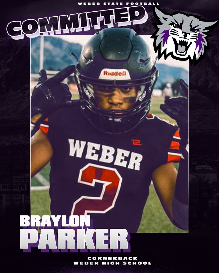 Braylon Parker (@braylonaparker) on Twitter photo After a great conversation, I would like to thank <a href="/21ADyson/">Andre Dyson</a> for giving me the opportunity to play at the next level! #Committed #WeberState #Wildcats After a great conversation, I would like to thank <a href="/21ADyson/">Andre Dyson</a> for giving me the opportunity to play at the next level! #Committed #WeberState #Wildcats
