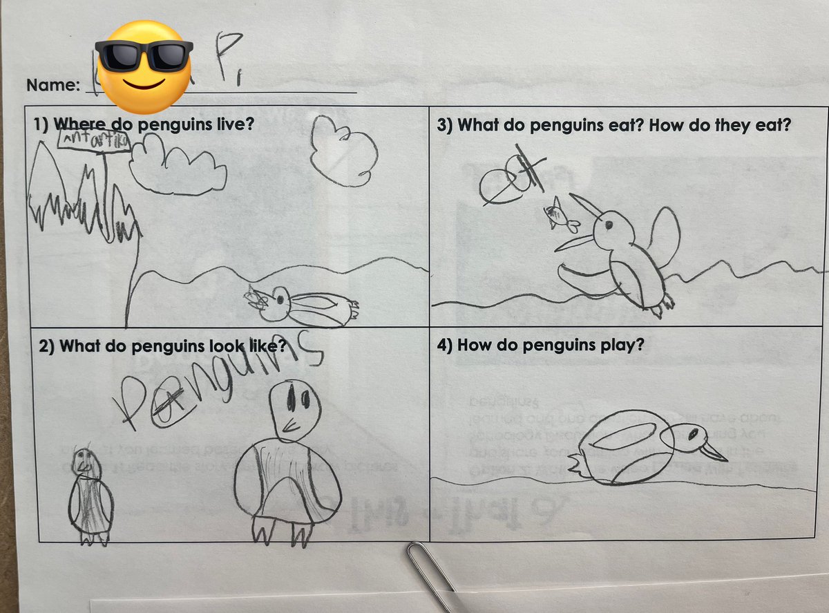 Mrs. Carr’s 1st graders @ConcordGV are studying penguins. 🐧 Students were given the choice to listen to a book, or watch a video about penguins, then complete sketch notes and a Schoology discussion sharing what they learned!  #leveluplearning #edi #gvfeeling