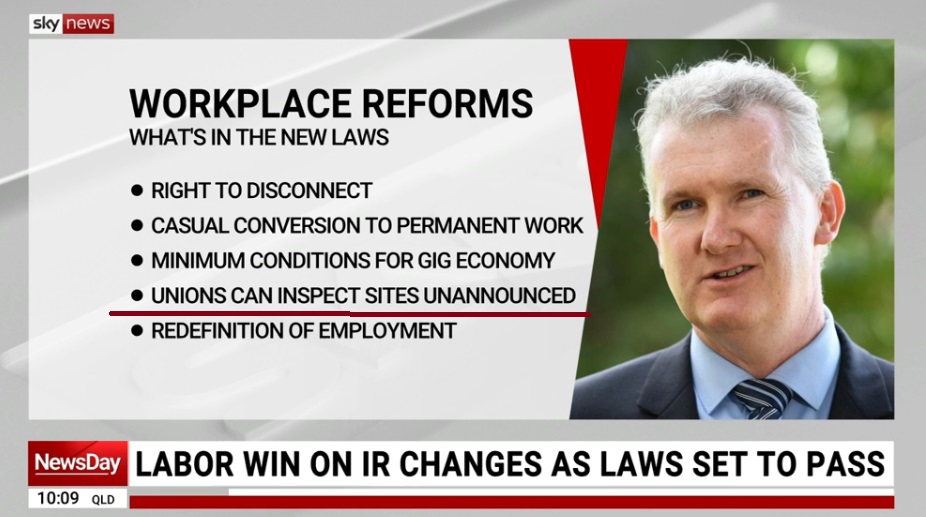 1Swinging_Voter's tweet image. EVERY SMALL BUSINESS or HOME OFFICE can now be invaded by some scum Union thug unannounced. 
Your books can be examined, and private business be 'inspected' by one of Albanese's goons. 
WOW.  #QT  #NSWPOL This is very bad.