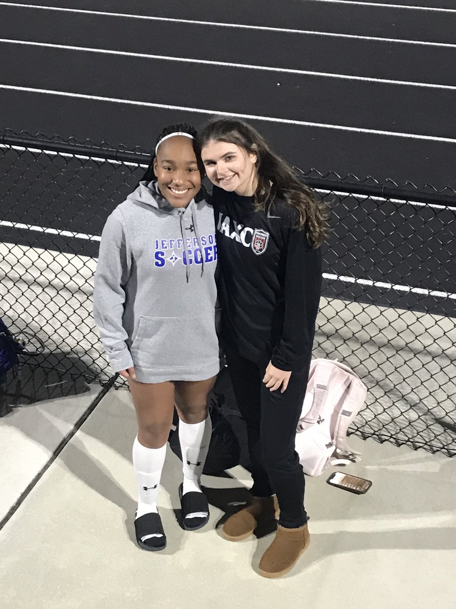 Club teammates playing on opposite school teams in the <a href="/LadyPanthersJC/">JC Women's Soccer</a> vs <a href="/jtownsoccer/">Jefferson Soccer</a> varsity soccer game last night.

<a href="/aliyahhaney13/">Aliyah Haney</a> <a href="/KhloeSRob/">Khloe Robertson</a> <a href="/jessie_hopcraft/">jessie hopcraft</a> <a href="/TaylorBurel/">Taylor Burel</a> <a href="/ClaireGilstrap/">Claire</a> <a href="/BeckyHeard2008/">Becky Heard</a> <a href="/nylavang22/">Nyla</a> <a href="/LilyGaddy/">Lily Gaddy</a> <a href="/FinleyLanc2008/">Finley Lancaster</a> 

(Missing Loralai in the photo)