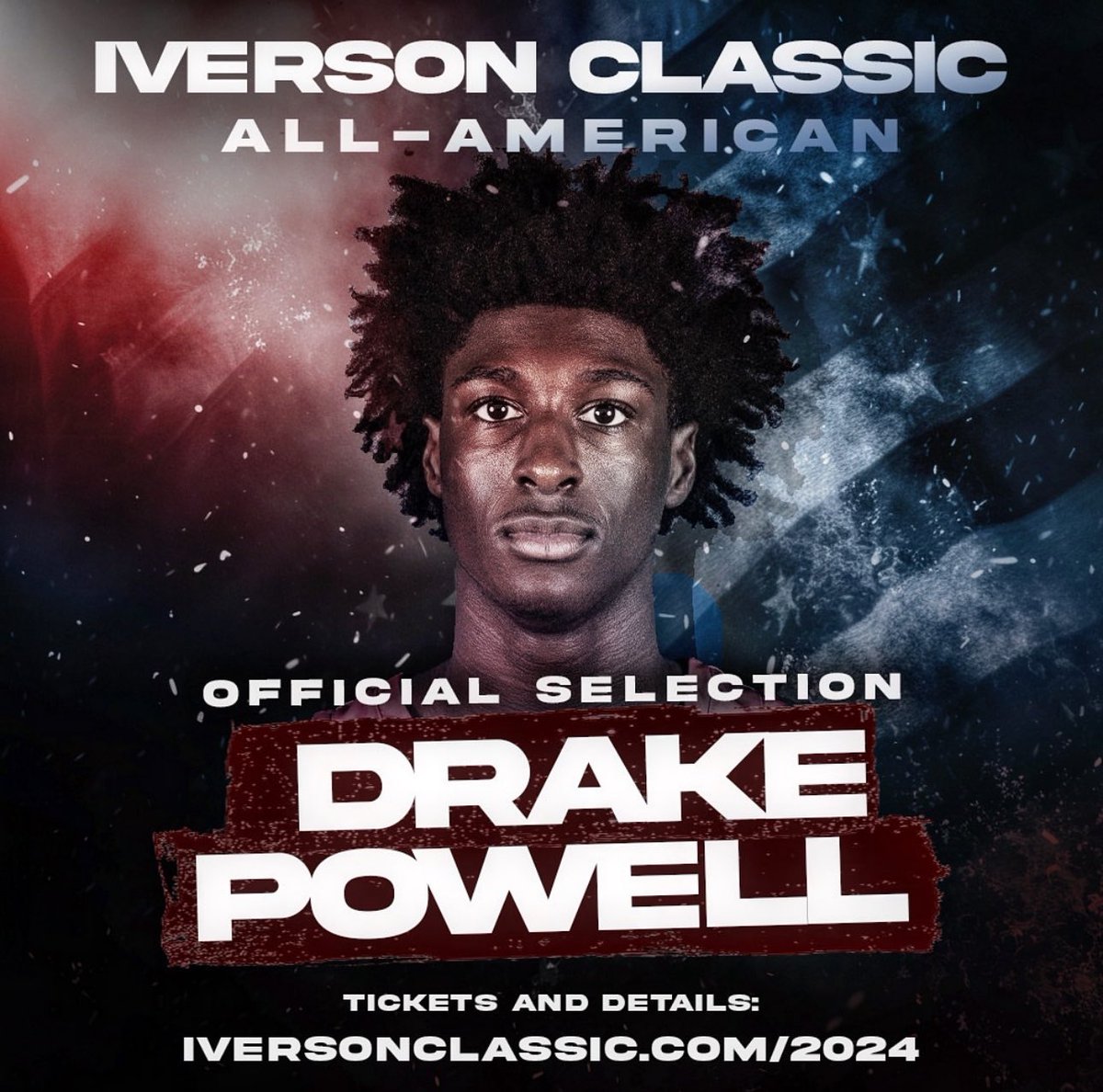 #UNCCommit Drake Powell is named a selection to the @iversonclassic roster! Yessir, Drake!!! 🙌🔥🐏

#GDTBATH | #GoHeels