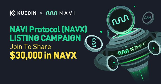 Hey @navi_protocol now on #KuCoin, this campaign is a good opportunity doesn't come around every day. Time to make the most of it and earn some $NAVX rewards!🤑💹
👉kucoin.com/announcement/e…

#DeFi #SUIEcosystem #Crypto #100x $BTC $GALA $LDO $ICP $CTSI $ZETA $IMX $JUP $BAND $MANTA