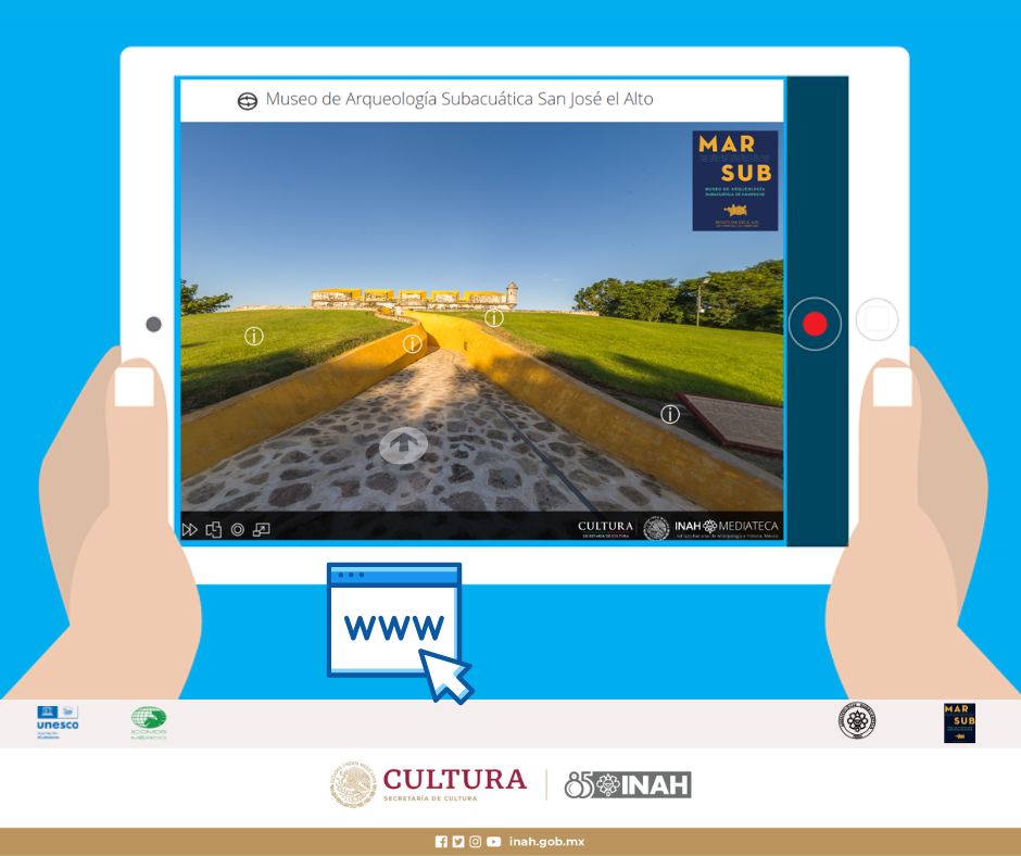 Recorrido virtual en el Museo de Arqueología Subacuática (MARSUB), Fuerte de San José el Alto, Campeche, México. Sumérgete y conoce la colección de más de 900 piezas procedentes de mares, ríos, cenotes y cuevas de la península de Yucatán.
mediateca.inah.gob.mx/webapps/visita…