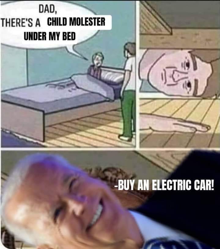 WarfighterBravo's tweet photo. Biden single handedly destroyed the EV market simply by pushing for it. There's nobody in their right mind that will buy anything this man is pushing door to door.
#EV #ElectricVehicle #PlugInPlay https://t.co/KHaym1SK9m