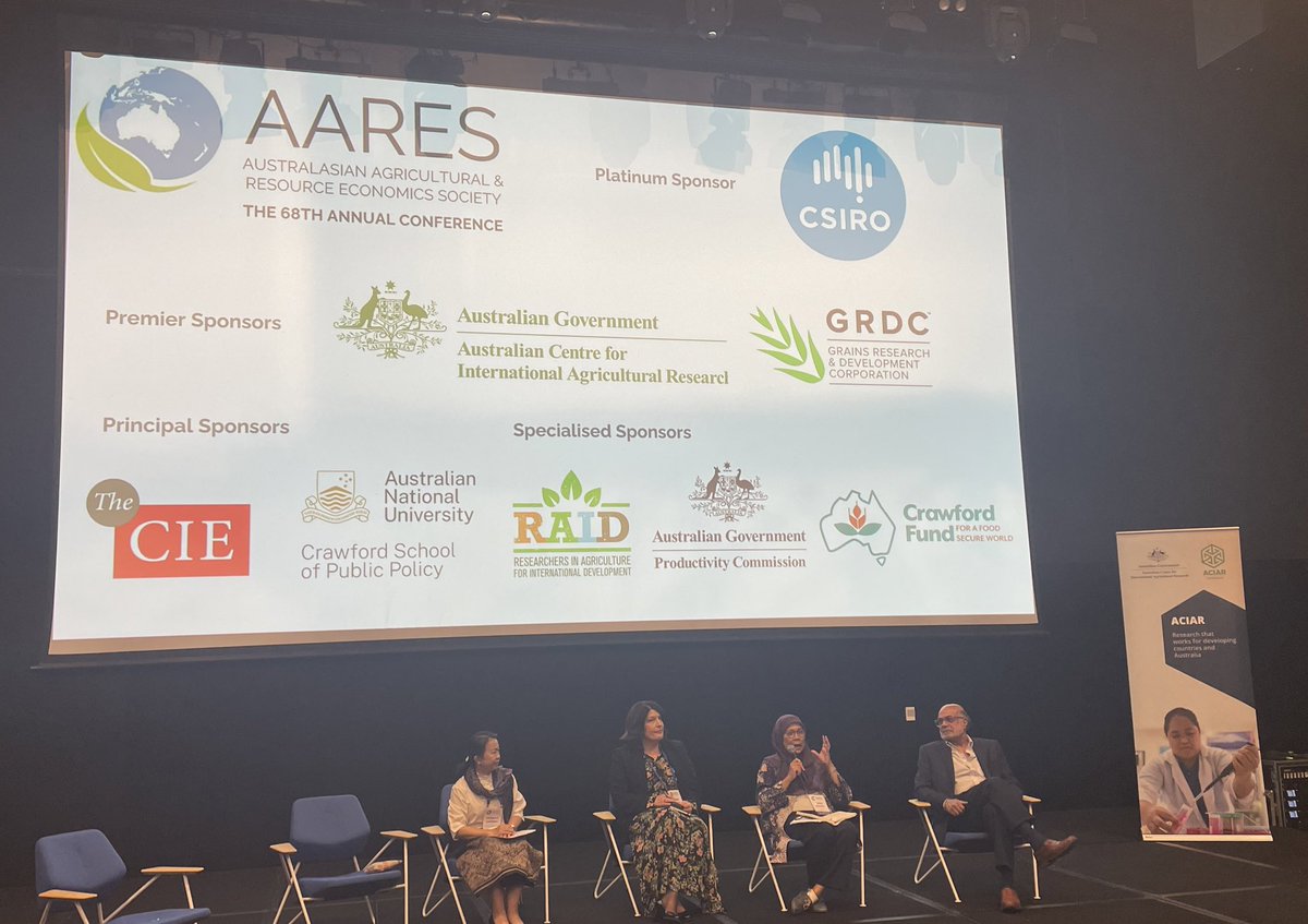 Importance of collection and use of data and using impact pathway thinking both highlighted in @ACIARAustralia panel on food transformation in Asia #AARES2024