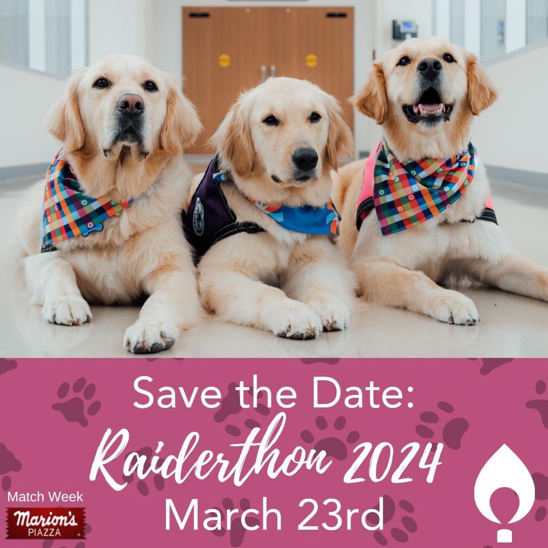 Thanks for following along with us today! We hope you enjoyed learning more about this crew and are excited to help us raise more money for programs like the Canine Co-Pilots! Register today at the link in bio for Raiderthon 2024! 

#kidscantwait #MiracleWeek #Raiderthon24