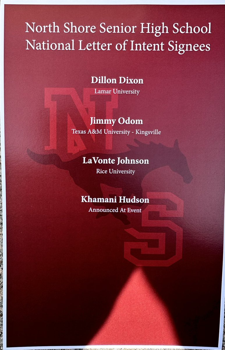 Was a nice & slightly windy Signing ✍️ Day that featured four of North Shore’s finest signing their National Letter of Intent. Only about 7% of high school senior football players end up playing college 🏈 A day to celebrate the accomplishments & achievements of these young men