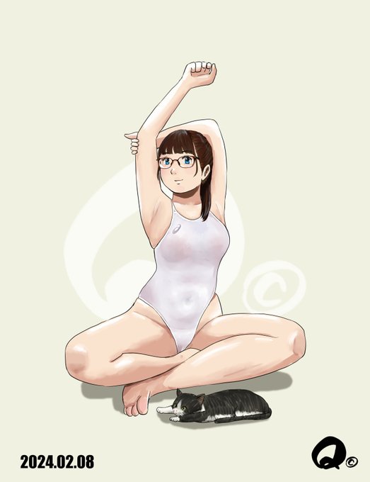 2/8㊍のモカちゃん
最近は競泳水着多めです
むっちりワキ肉が好～きぃ～😋 