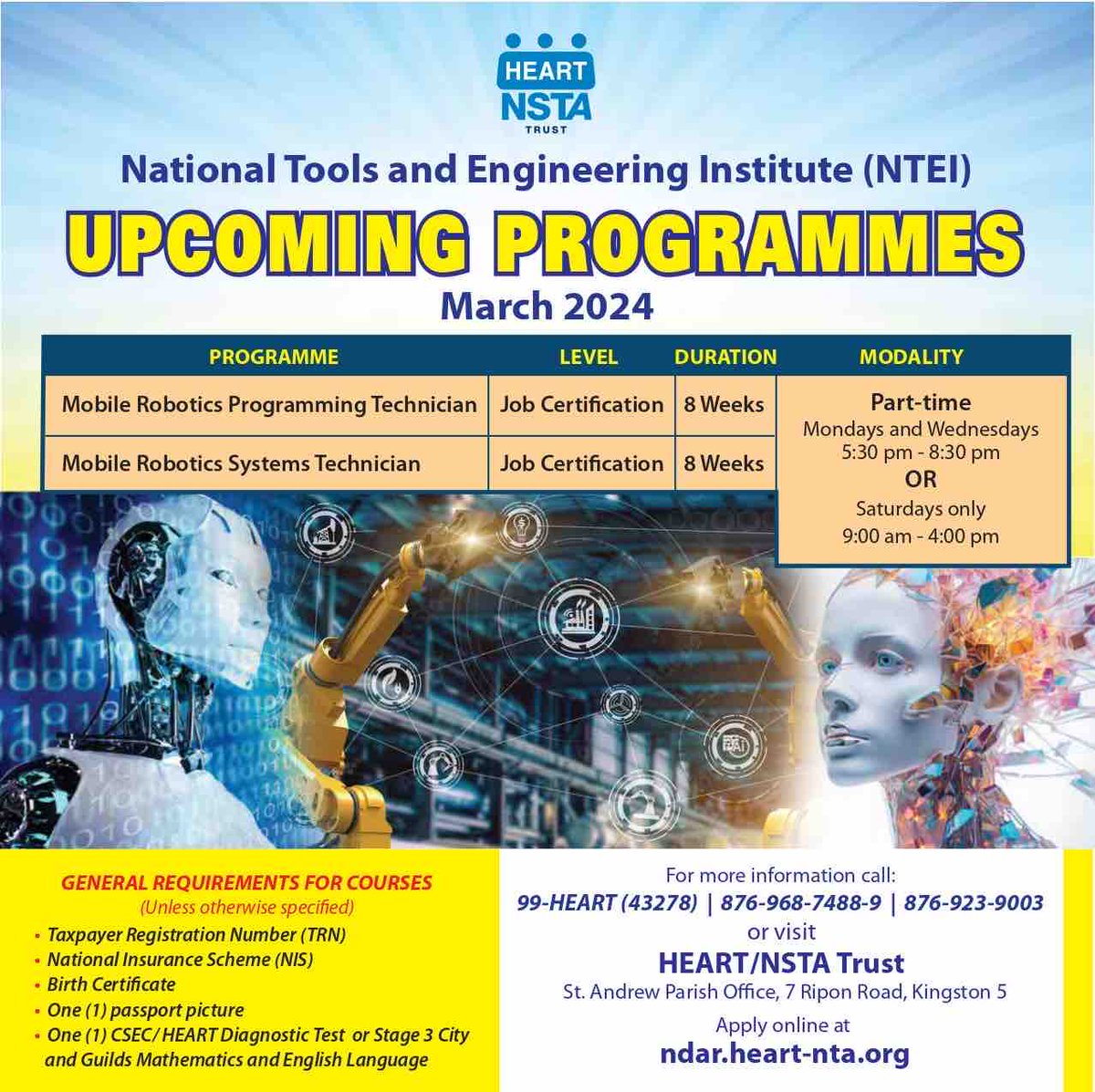 Elevate your skills with the HEART/NSTA Trust National Tools and Engineering Institute (NTEI)! Exciting programs on the horizon for March 2024. Stay tuned for opportunities that shape your future. #NTEI #SkillBuilding #March2024