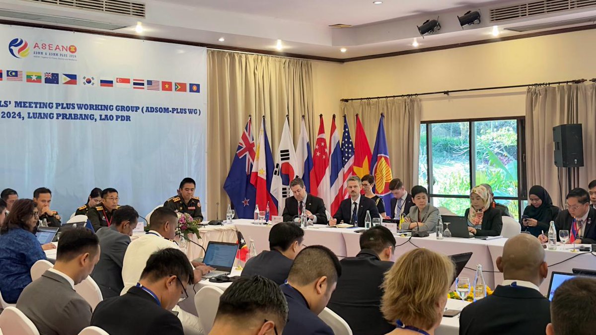 AusAmbLaos's tweet photo. Our defence cooperation supports #ASEAN centrality. This week 🇦🇺 is working closely with partners at the #ADSOM Plus Working Group meeting in #LuangPrabang. @DefenceAust https://t.co/9aupVmH4y2