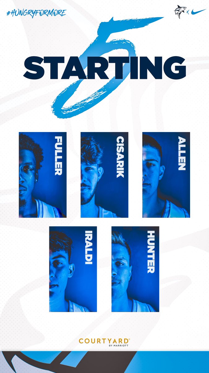 NSU_MBasketball's tweet photo. tonight's starting sharks! ⤵️

#HungryForMore https://t.co/zWJuxcEfYL