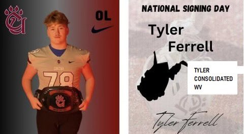 Please welcome <a href="/TylerFerrell18/">Tyler Ferrell</a> to the <a href="/ConcordFootball/">Concord University Football</a> family! Tyler is punishing OL from WV! #CUlture #FastPhysical #NSD24