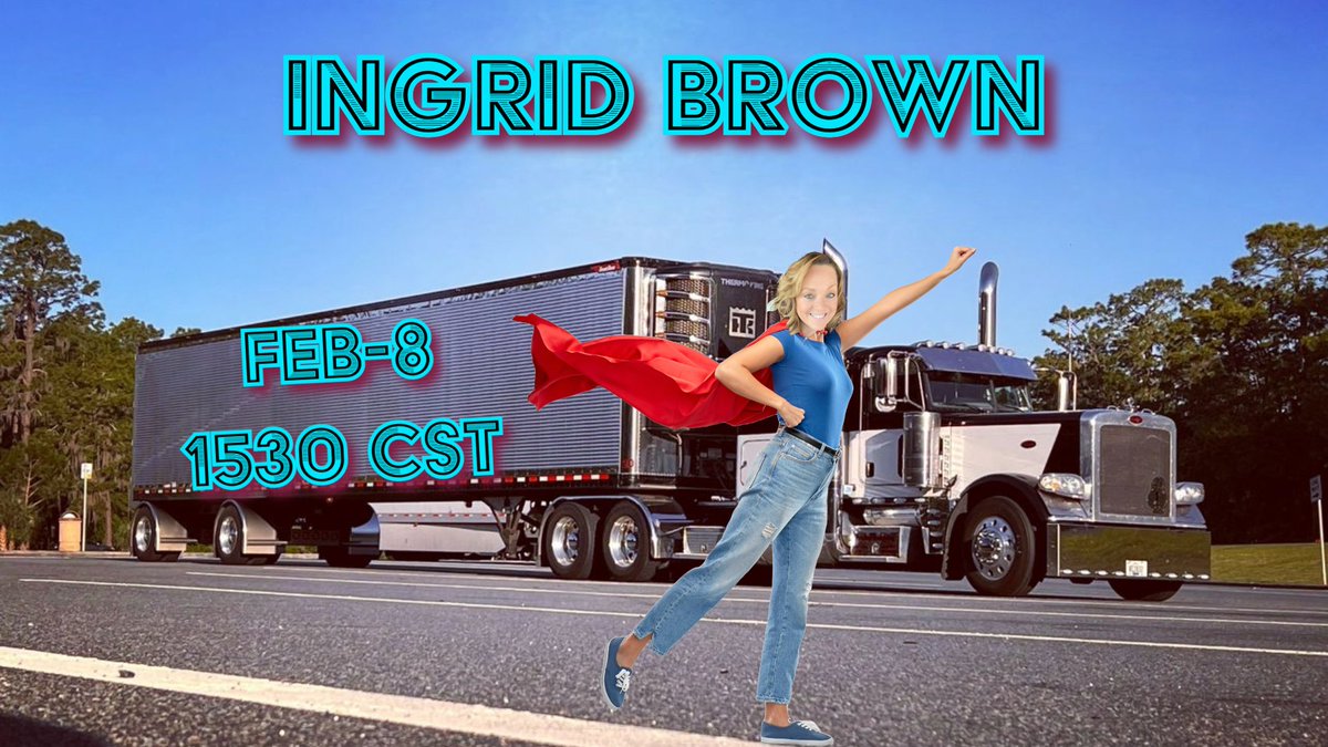 Super Trucker, Business Owner, Advocate, Photographer, & all around amazing lady @IngridBrown803  is in the house!

#logistics #logisticslounge #women #womenintrucking #legend #hero #trucking #trucker #freight #power #letsgo #content #contentcreators #fyp #fypageシ #fypage