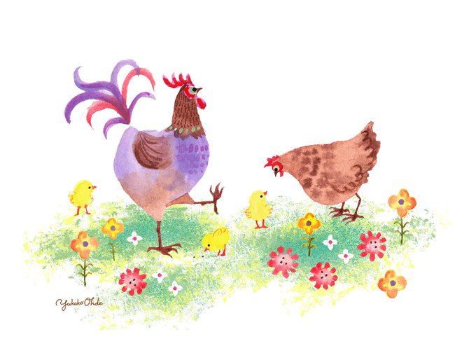 「chicken standing」 illustration images(Latest)