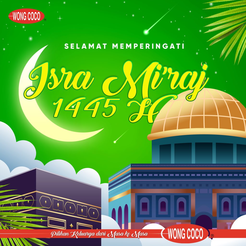 wongcoco_id's tweet photo. Selamat memperingati Isra Mi’raj Nabi Muhammad SAW 1445 H bagi Teman SeRat yang merayakan!
Semoga keberkahan dan kesehatan menyertaimu sepanjang tahun ini.
#HelloSerat #WongCoco #cemilan #snack https://t.co/0MjemJJV7N