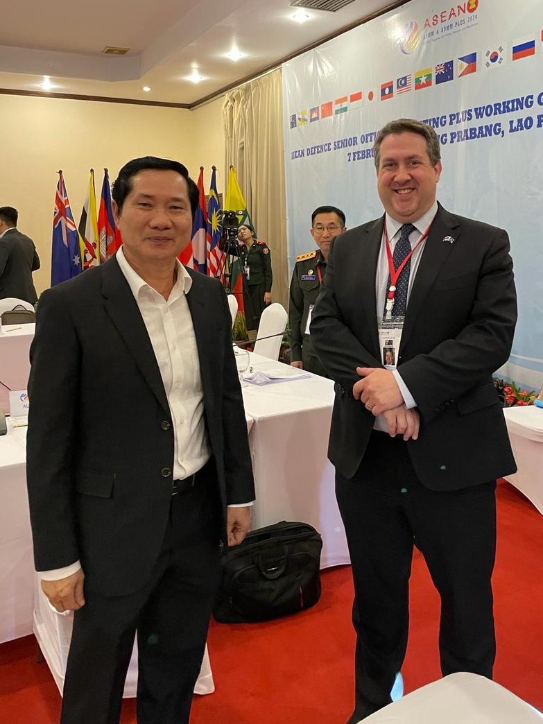 AusAmbLaos's tweet photo. Our defence cooperation supports #ASEAN centrality. This week 🇦🇺 is working closely with partners at the #ADSOM Plus Working Group meeting in #LuangPrabang. @DefenceAust https://t.co/9aupVmH4y2
