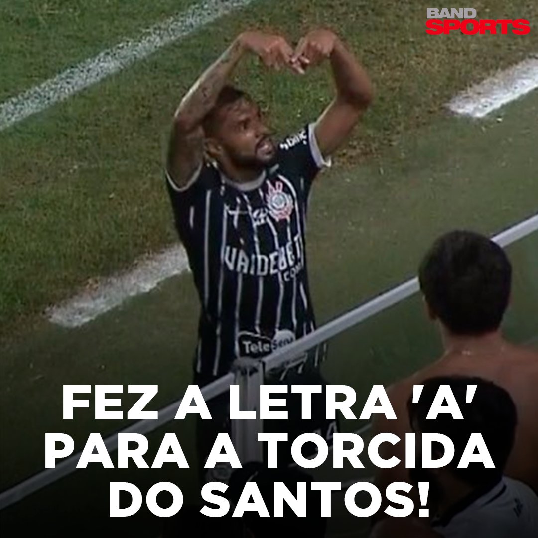 bandsports's tweet photo. RANIELE PROVOCOU A TORCIDA DO SANTOS! 😳😳 Na saída de campo, o jogador fez a letra "A" para a torcida do Santos, indicando que o Corinthians está na Série A do Brasileirão, enquanto o Santos foi rebaixado para a Série B. Qual sua opinião, torcedor?
#BandSports #Raniel #Corinthians #Santos