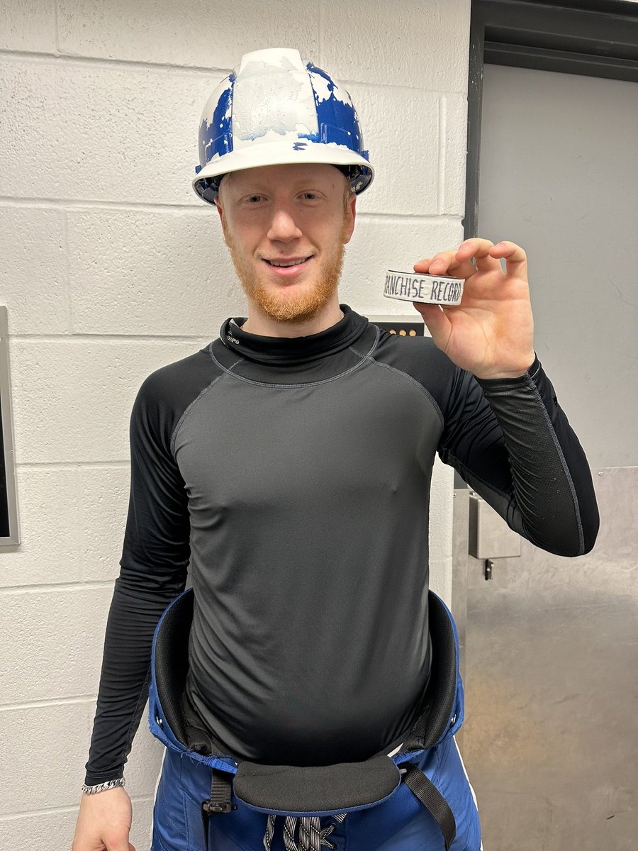 MarkhamRoyals's tweet photo. With his 2 goals and 1 assist today, @ryanforberg55 moves past Lucas Condotta for the franchise lead on most points in a single season with 83!!

Congratulations Ryan!!! https://t.co/o3L2Ywt88d