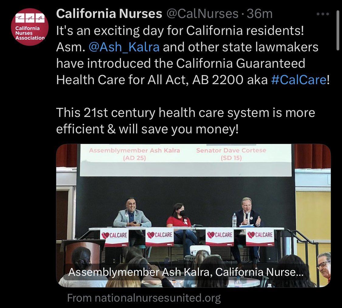 🚨BREAKING: CA Democrats are trying to bring single-payer healthcare to CA. This will be disastrous, and patients will die while waiting for care. Imagine a fiasco EDD-style state department telling you what medical procedures you are worthy enough to receive. #CADeservesBetter