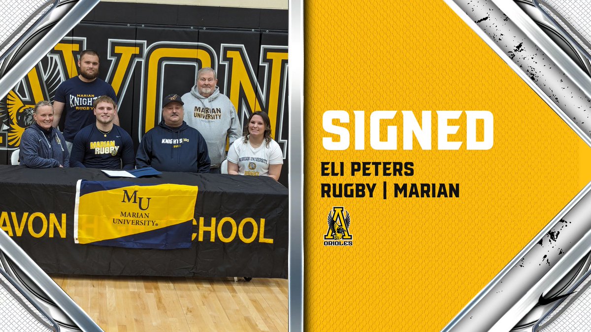 Congratulations Eli Peters for signing to continue his academic and rugby career at Marian University.